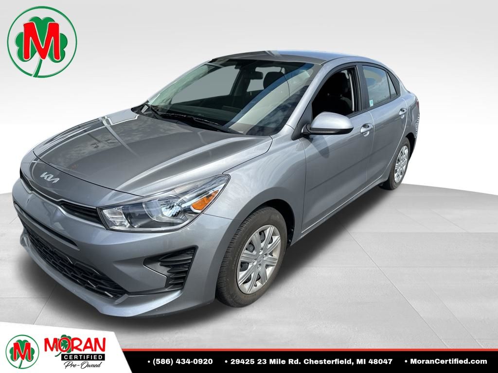 Steel Gray 2023 Kia Rio Sedan Front-Wheel Drive Continuously Variable Transmission