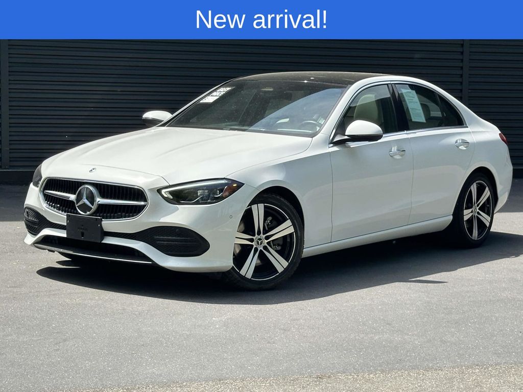 White 2025 Mercedes-Benz C-Class C 300 4MATIC Sedan All-Wheel Drive 9-Speed Automatic