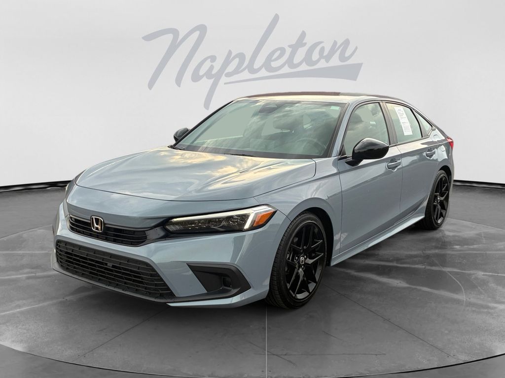 Sonic Gray Pearl 2024 Honda Civic Sedan Front-Wheel Drive Continuously Variable Transmission