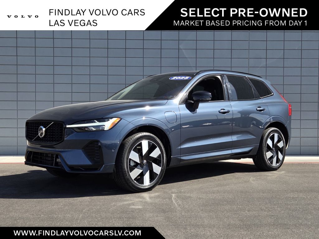 Denim Blue Metallic 2025 Volvo XC60 Recharge T8 Plus Dark Theme eAWD SUV / Crossover All-Wheel Drive Automatic