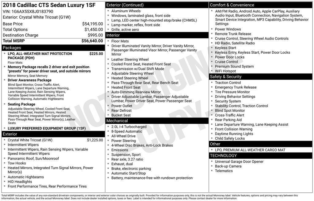 2018 Cadillac CTS Sedan Luxury's photo