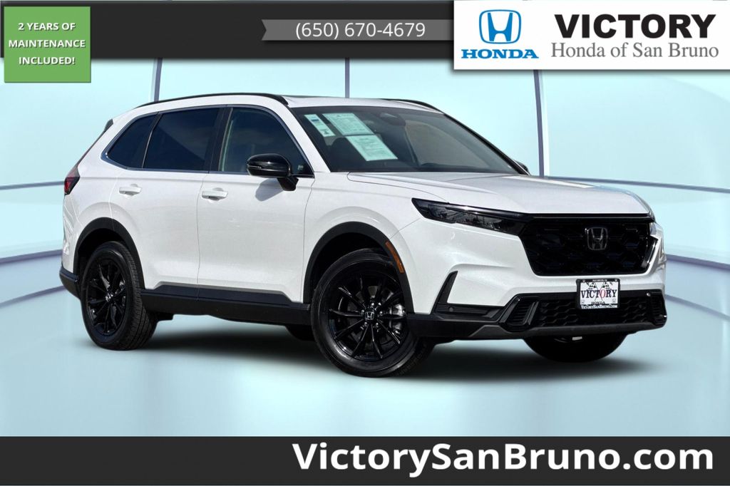 Platinum White Pearl 2025 Honda CR-V Hybrid Sport-L AWD SUV / Crossover All-Wheel Drive Continuously Variable Transmission