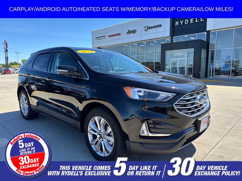 Black Metallic 2024 Ford Edge SUV / Crossover All-Wheel Drive 8-Speed Automatic