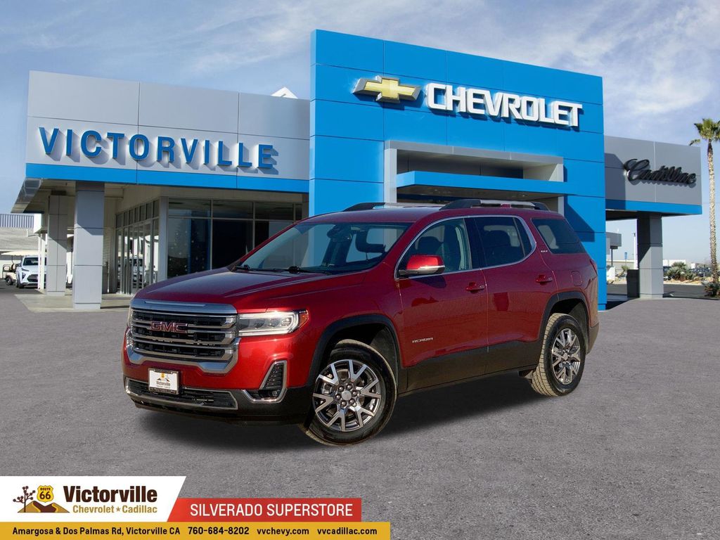 Volcanic Red Tintcoat 2023 GMC Acadia SLT AWD SUV / Crossover Four-Wheel Drive 9-Speed Automatic