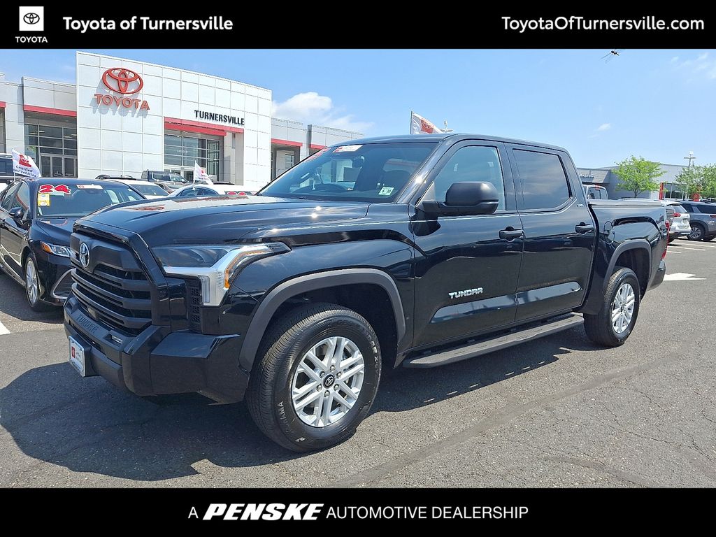 Midnight Black Metallic 2025 Toyota Tundra SR5 CrewMax Cab 4WD Pickup Truck Four-Wheel Drive Automatic