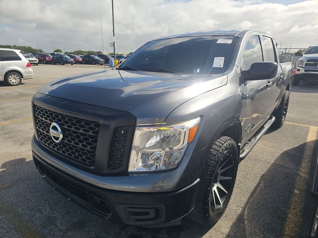 Gray (Gun Metallic) 2017 Nissan Titan Pickup Truck 4X2 7-Speed Automatic