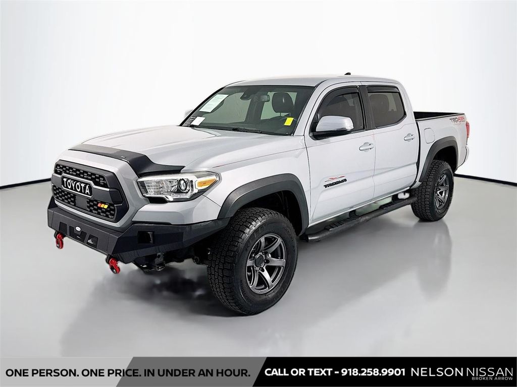 Silver 2019 Toyota Tacoma TRD Off Road Double Cab 4WD Pickup Truck Four-Wheel Drive 6-Speed Automatic