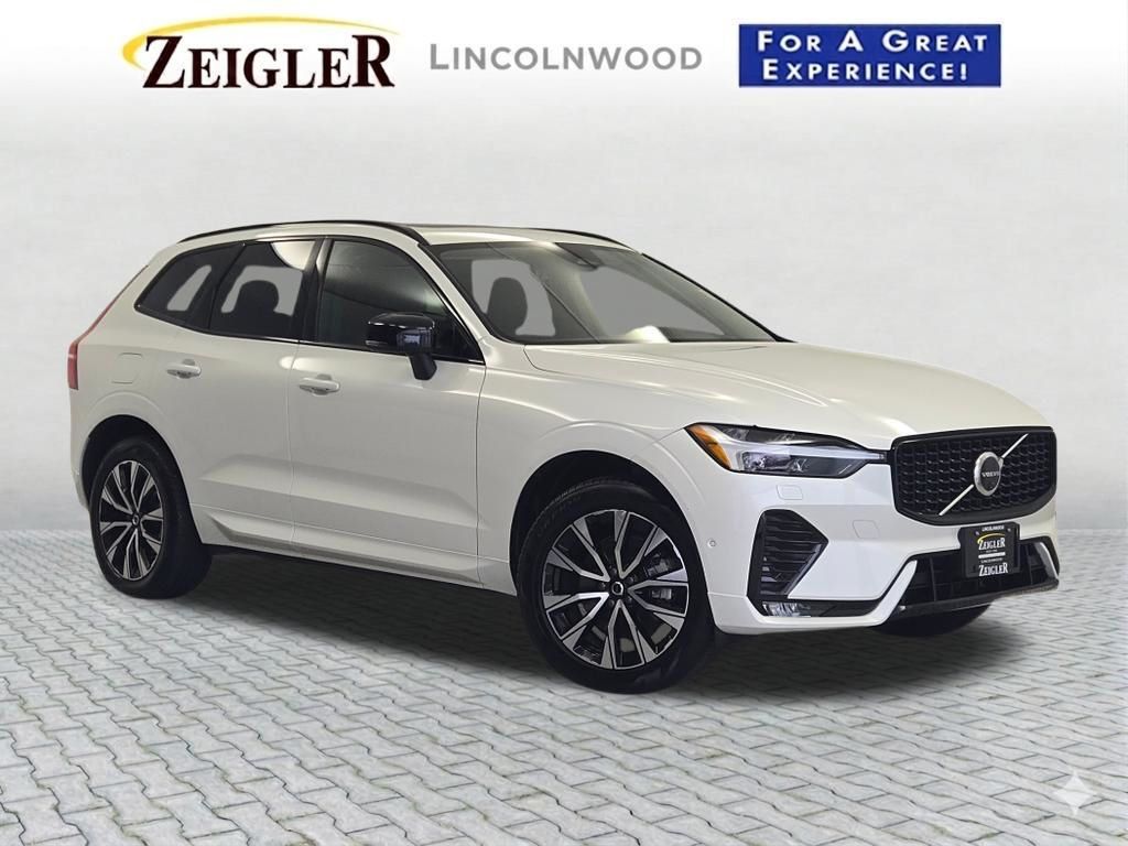 Crystal White Metallic 2025 Volvo XC60 B5 Plus Dark Theme AWD SUV / Crossover All-Wheel Drive Automatic