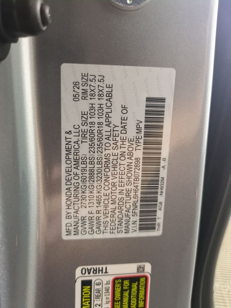 New 2026 Honda Odyssey EX-L For Sale in Fort Wayne, IN