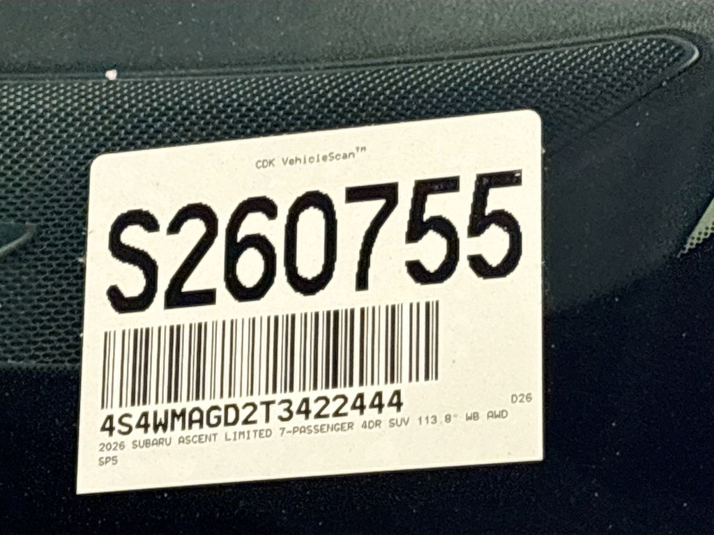 2026 Subaru Ascent Limited