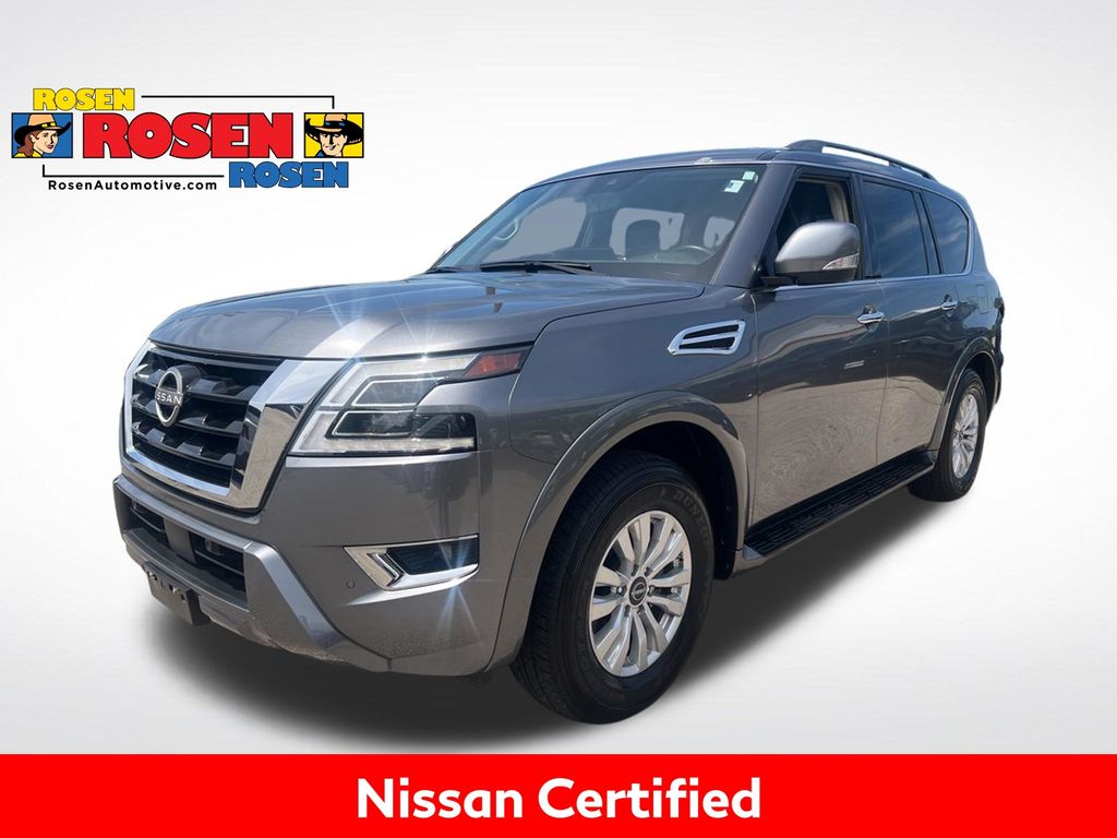 Gray (Gun Metallic) 2023 Nissan Armada SUV / Crossover Four-Wheel Drive 7-Speed Automatic