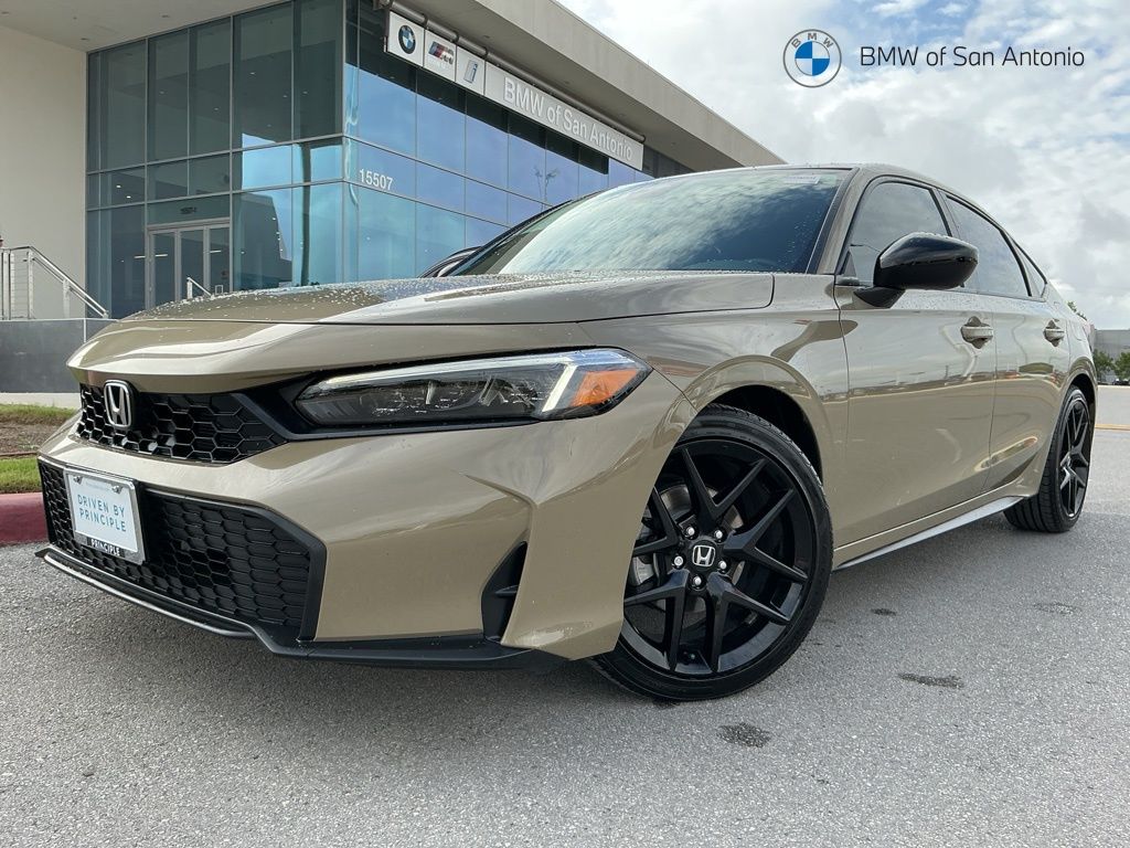 Sand Dune Pearl 2025 Honda Civic Hatchback Sport FWD Hatchback Front-Wheel Drive Continuously Variable Transmission