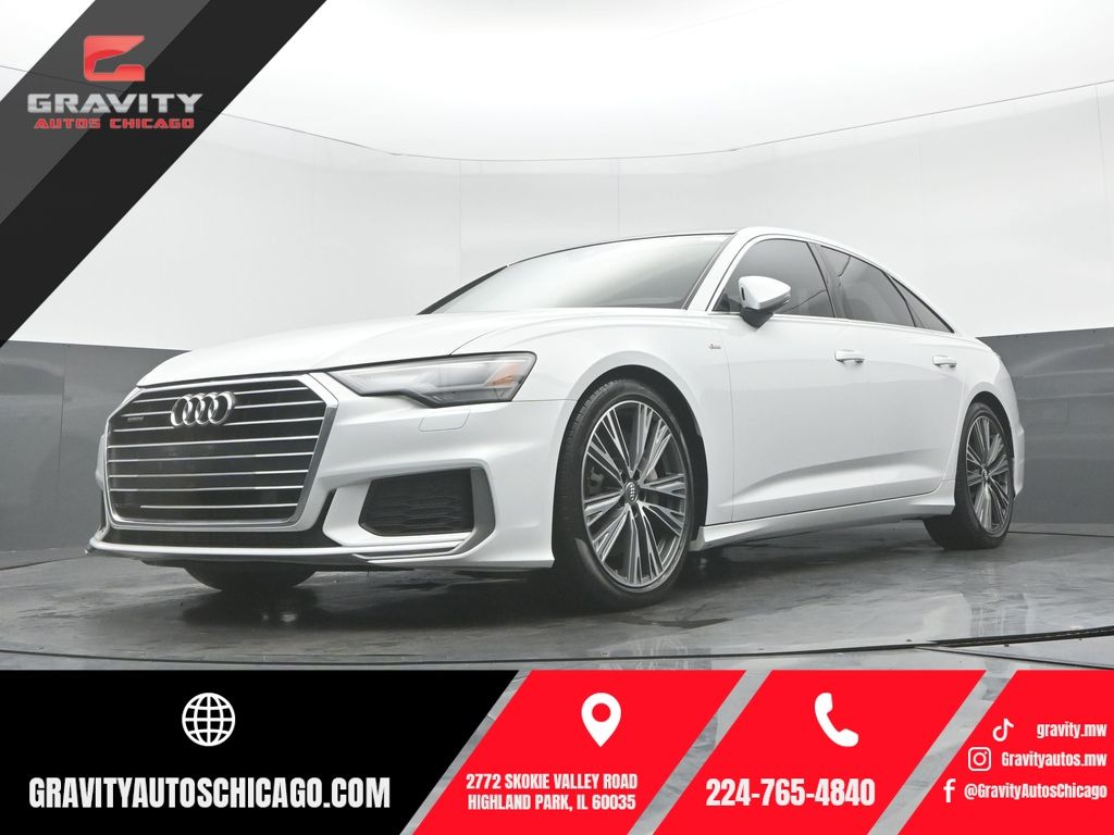 Glacier White 2019 Audi A6 Sedan All-Wheel Drive 7-Speed Automatic