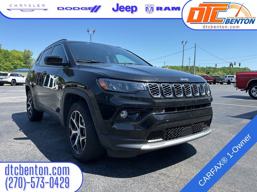 Diamond Black Crystal Pearlcoat 2024 Jeep Compass Limited 4WD SUV / Crossover Four-Wheel Drive 8-Speed Automatic