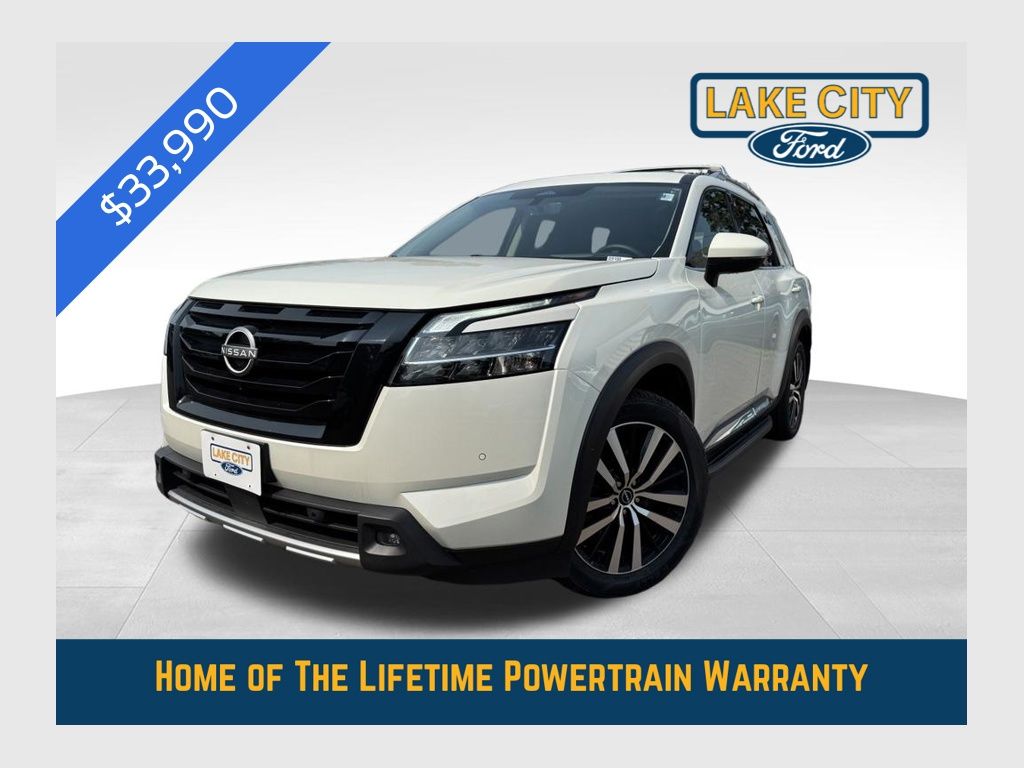 Pearl White Tricoat 2023 Nissan Pathfinder SUV / Crossover All-Wheel Drive 9-Speed Automatic