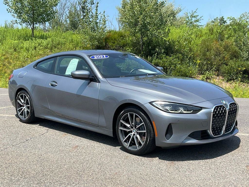 Bluestone Metallic 2021 BMW 4 Series Coupe All-Wheel Drive 8-Speed Automatic