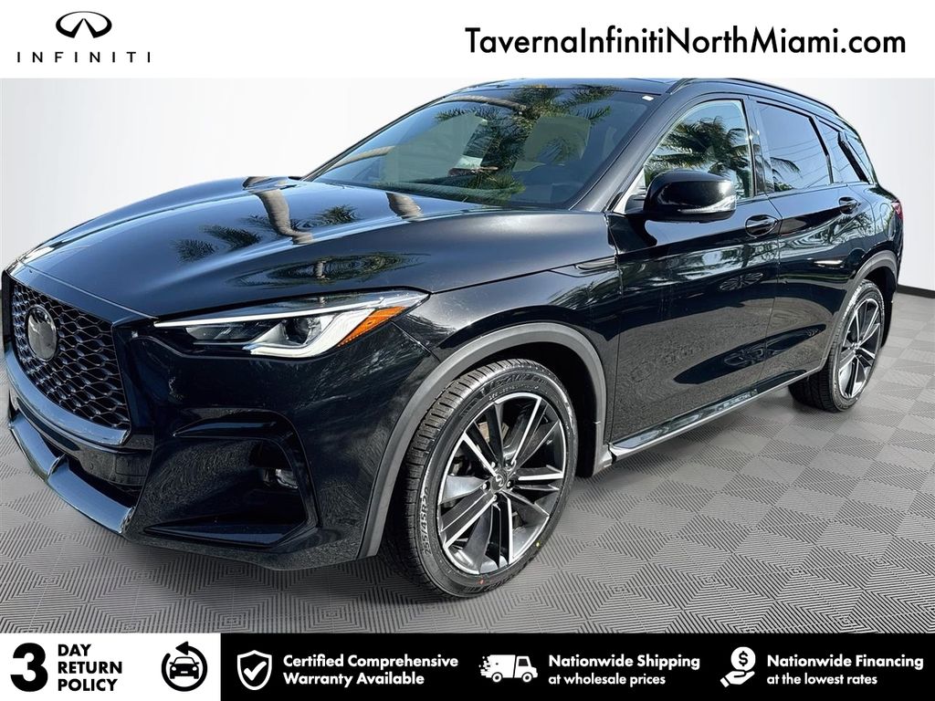 Black Obsidian 2023 INFINITI QX50 SUV / Crossover All-Wheel Drive Continuously Variable Transmission