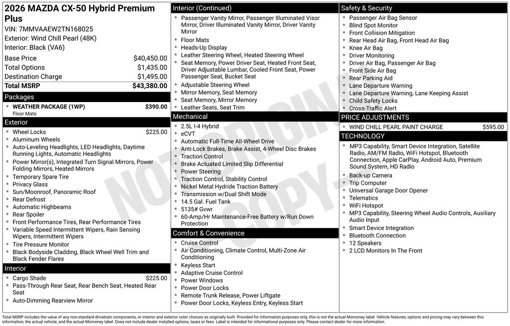 2026 Mazda CX-50 Hybrid Premium Plus
