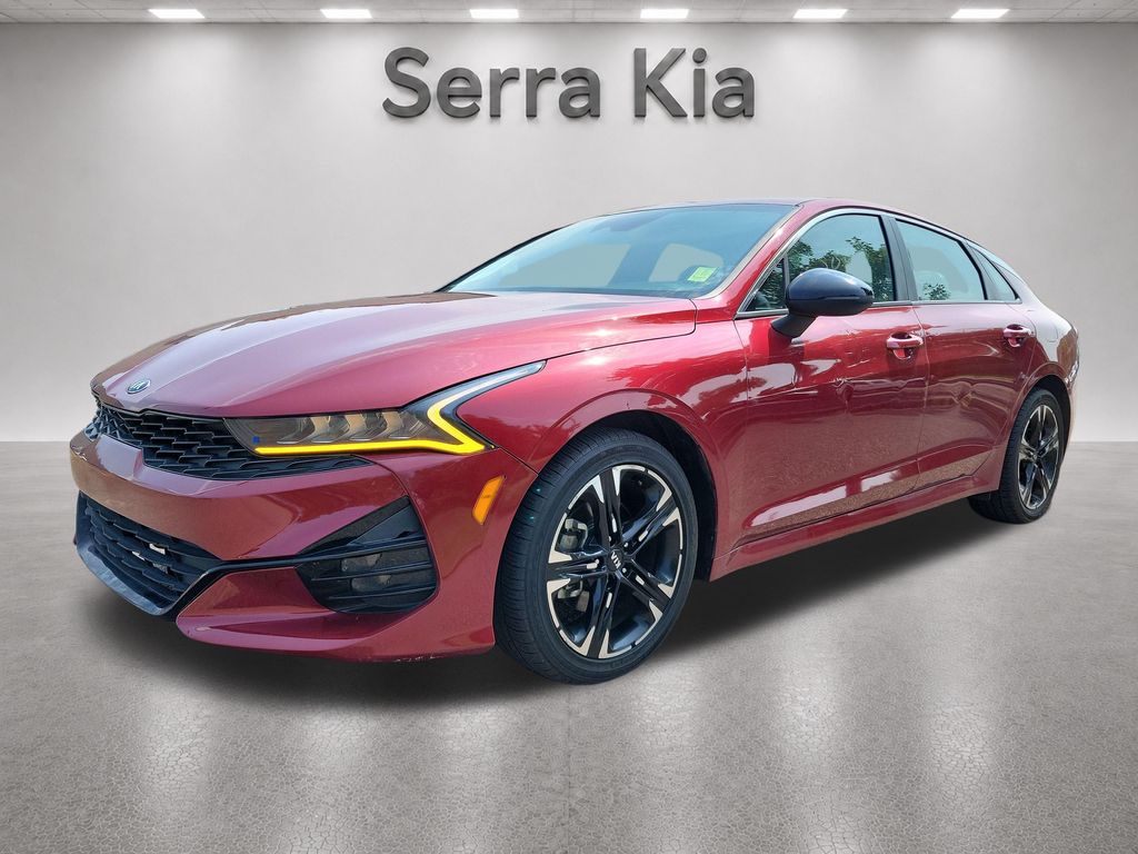 Passion Red 2021 Kia K5 Sedan Front-Wheel Drive 8-Speed Automatic