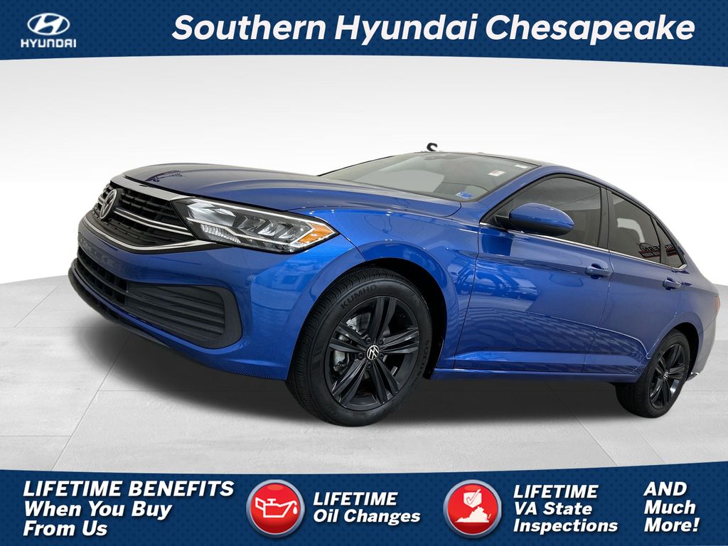 Blue 2024 Volkswagen Jetta SE FWD Sedan Front-Wheel Drive 8-Speed Automatic