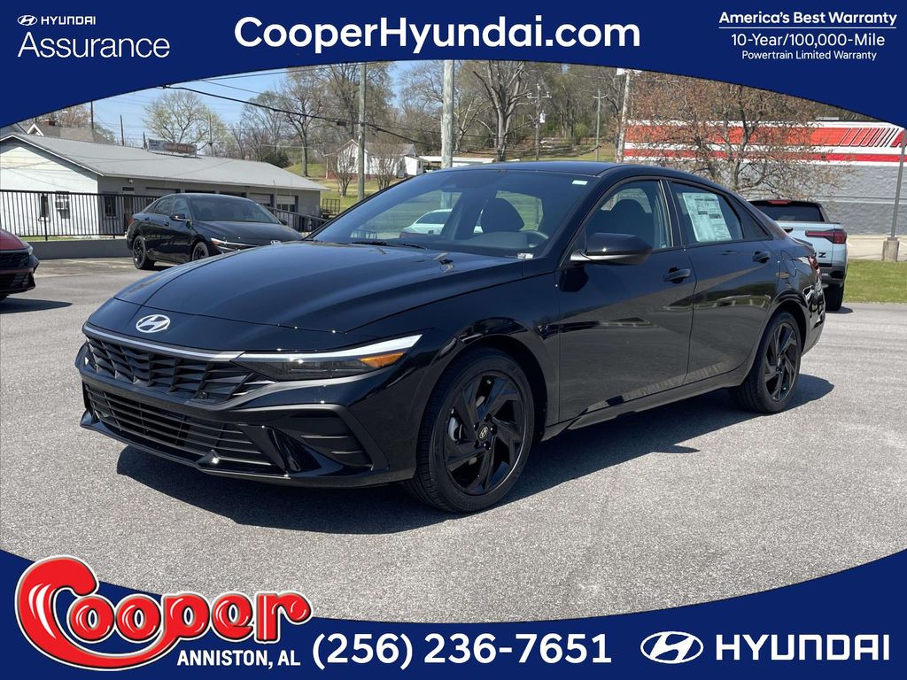 Abyss Black 2026 Hyundai Elantra Sedan Front-Wheel Drive Continuously Variable Transmission