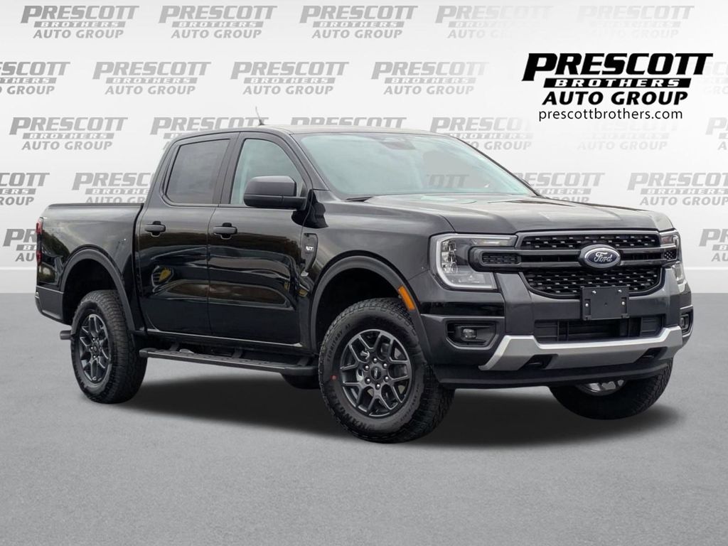 Shadow Black 2025 Ford Ranger XLT SuperCrew 4WD Pickup Truck Four-Wheel Drive Automatic