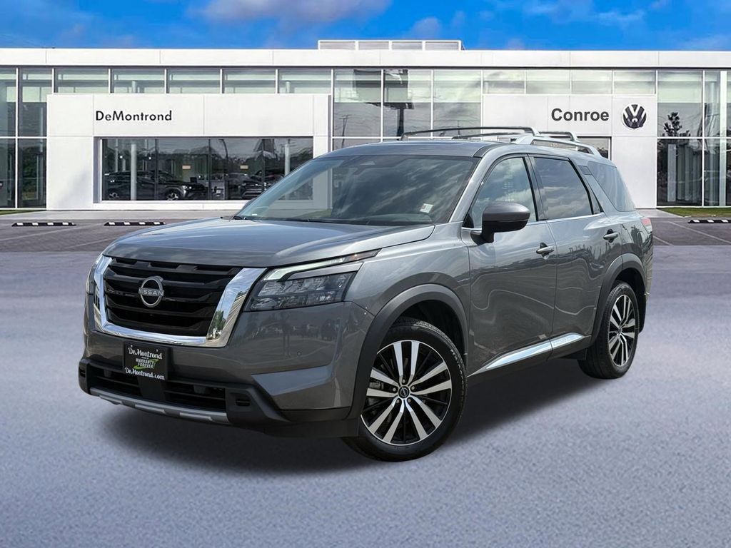 2025 Nissan Pathfinder Platinum Gray at Texan Dodge Chrysler Jeep Ram