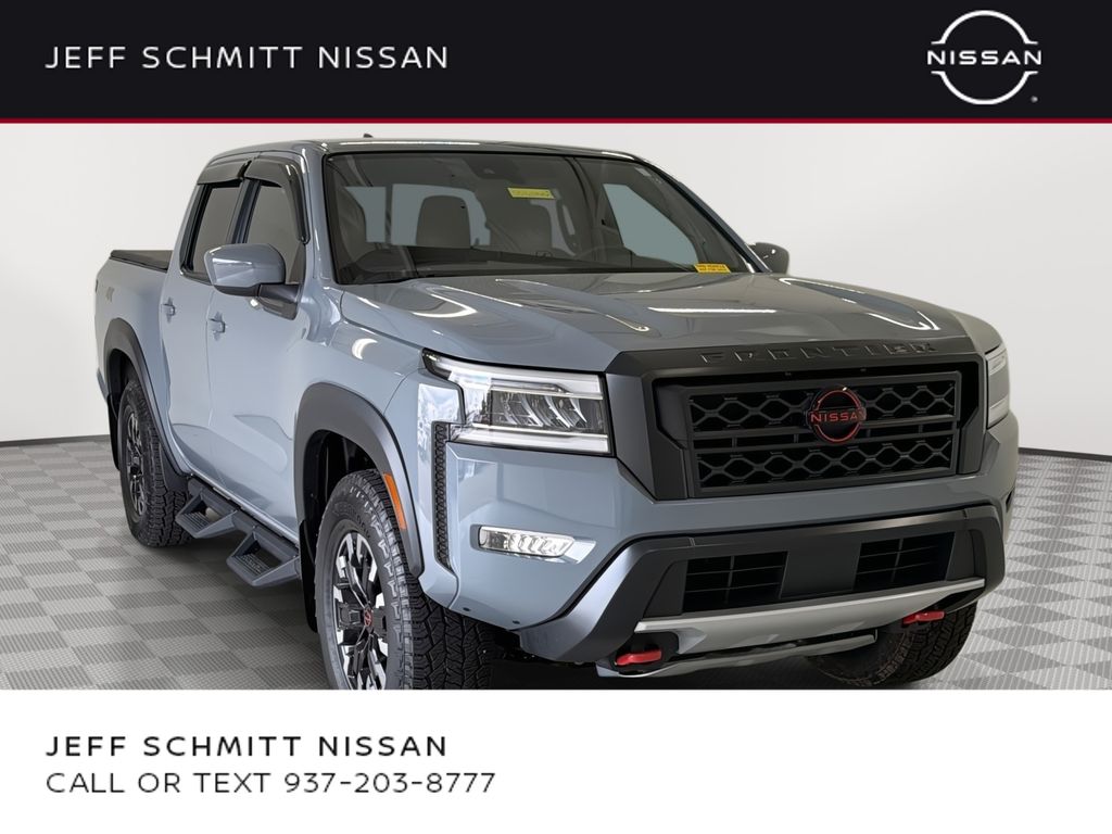 Boulder Gray Pearl 2024 Nissan Frontier PRO-4X Crew Cab 4WD Pickup Truck Four-Wheel Drive 9-Speed Automatic Overdrive