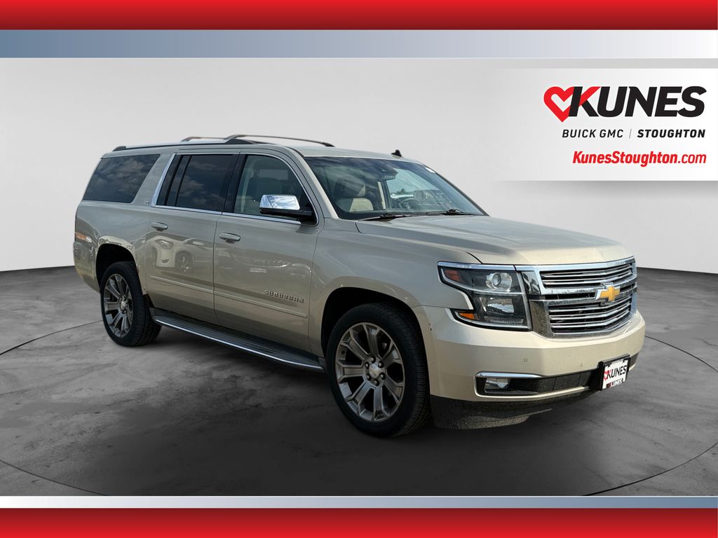 Champagne Silver Metallic 2015 Chevrolet Suburban SUV / Crossover Four-Wheel Drive 6-Speed Automatic Overdrive