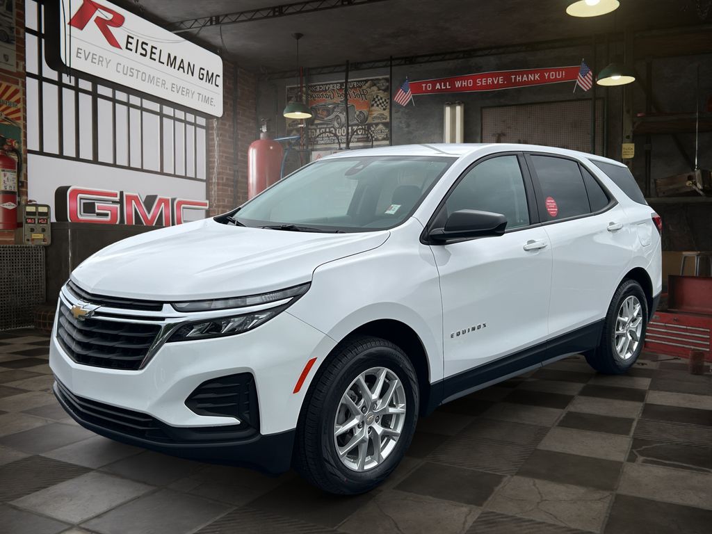 Summit White 2024 Chevrolet Equinox LS AWD with 1FL SUV / Crossover Four-Wheel Drive 6-Speed Automatic Overdrive