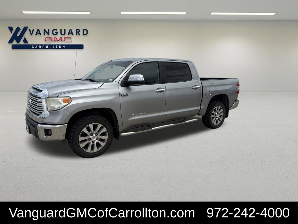 Silver Sky Metallic 2015 Toyota Tundra Limited CrewMax 5.7L FFV 4WD Pickup Truck Four-Wheel Drive 6-Speed Automatic Overdrive