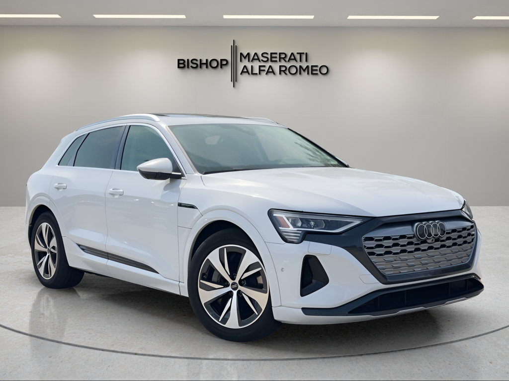 Glacier White 2024 Audi Q8 e-tron SUV / Crossover All-Wheel Drive Automatic
