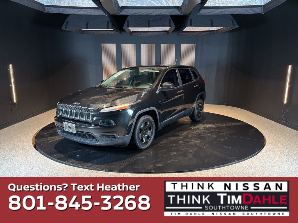 Brilliant Black Crystal Pearlcoat 2016 Jeep Cherokee Sport FWD SUV / Crossover Front-Wheel Drive 9-Speed Automatic