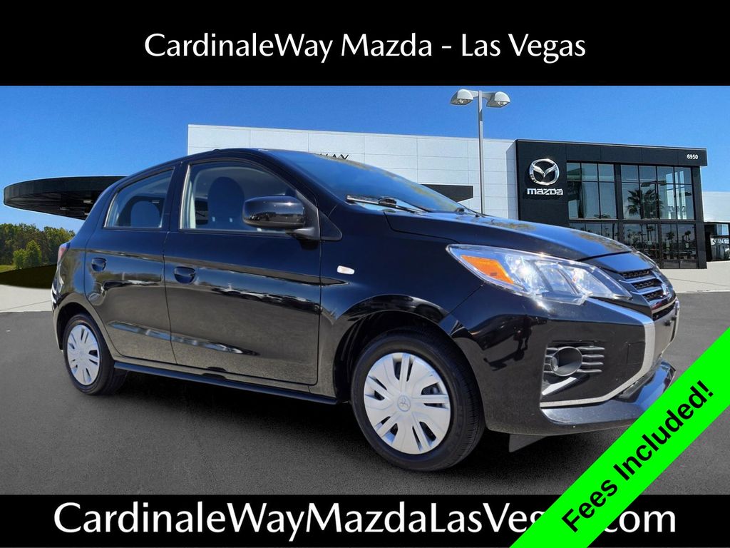 Jet Black Metallic 2024 Mitsubishi Mirage Hatchback Front-Wheel Drive Continuously Variable Transmission