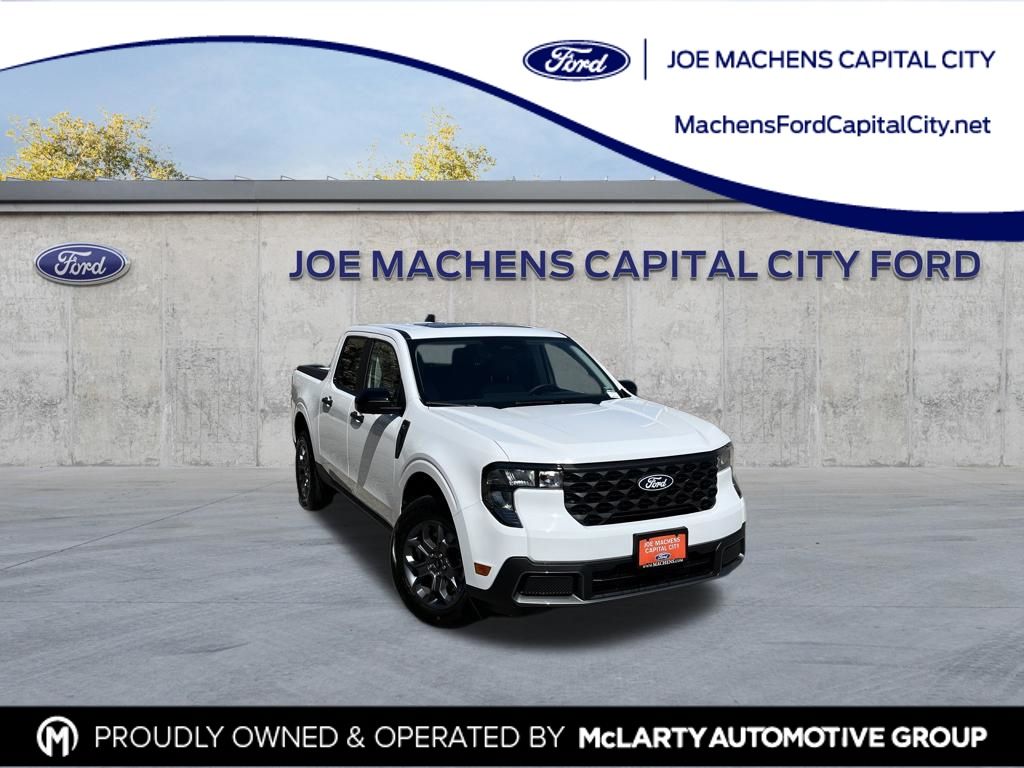 Oxford White 2025 Ford Maverick XLT SuperCrew AWD Pickup Truck All-Wheel Drive 8-Speed Automatic