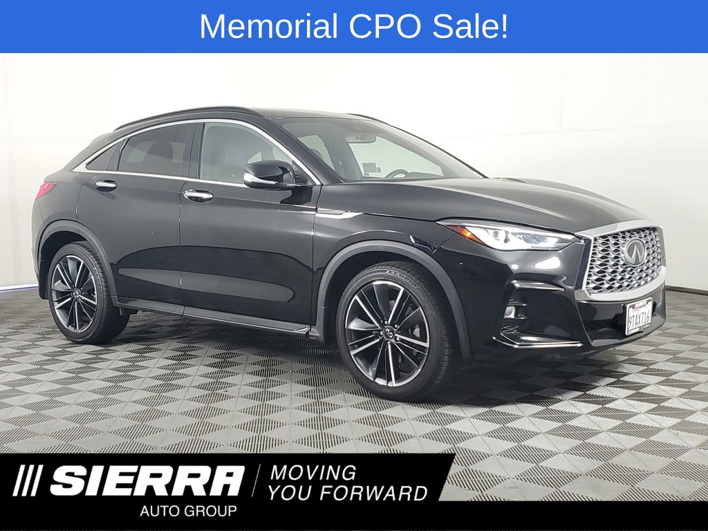 Black Obsidian 2025 INFINITI QX55 Luxe AWD SUV / Crossover All-Wheel Drive Continuously Variable Transmission