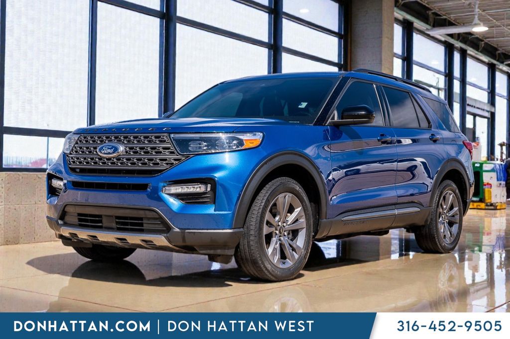 Blue Metallic 2023 Ford Explorer XLT AWD SUV / Crossover All-Wheel Drive Automatic
