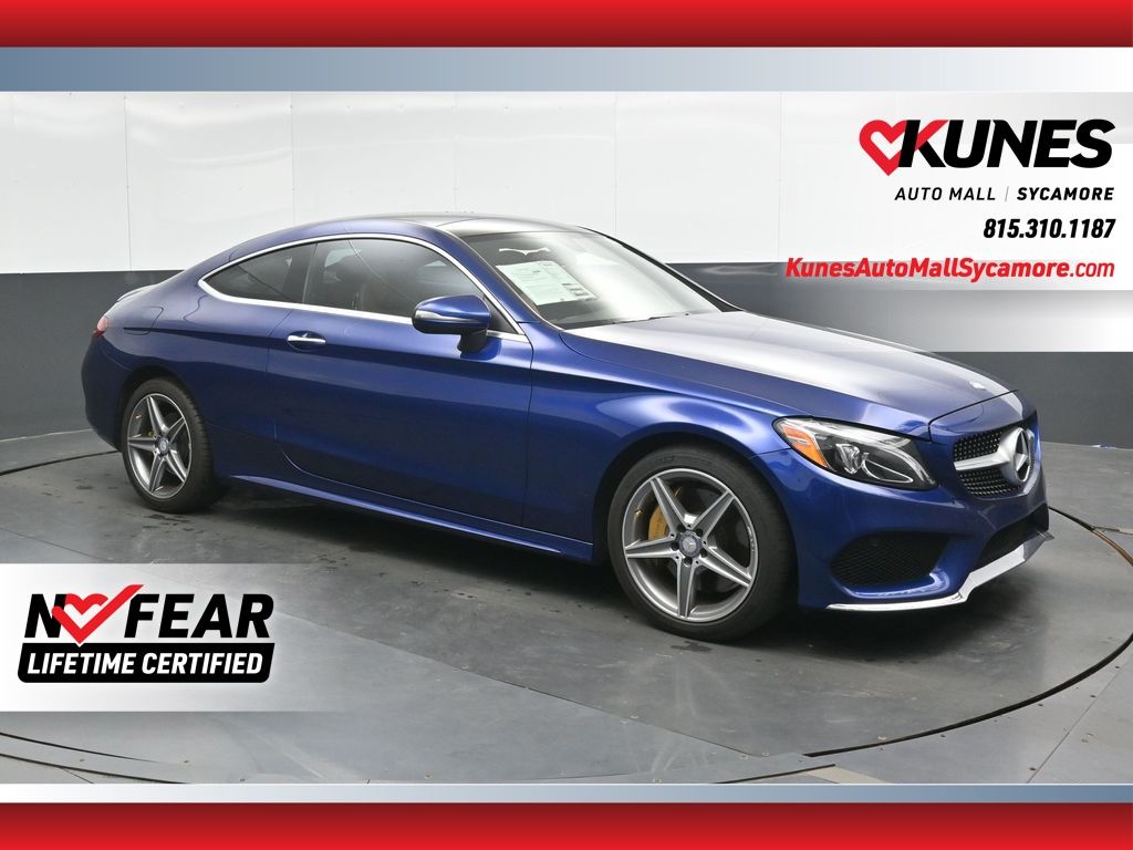 Blue 2017 Mercedes-Benz C-Class Coupe All-Wheel Drive 7-Speed Automatic