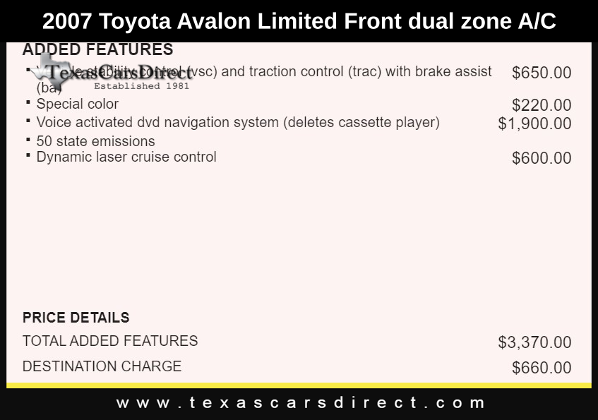 2007 Toyota Avalon Limited 13