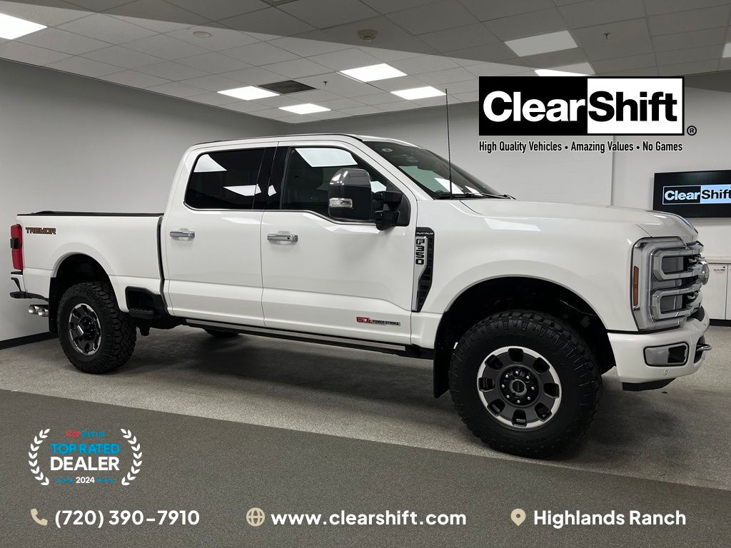 Star White Metallic Tri-Coat 2024 Ford F-350 Super Duty Pickup Truck Four-Wheel Drive 10-Speed Automatic