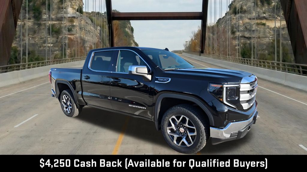 Onyx Black 2026 GMC Sierra 1500 SLE Crew Cab 4WD Pickup Truck Four-Wheel Drive Automatic