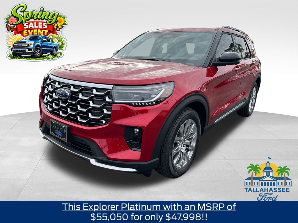 Rapid Red Metallic Tinted Clearcoat 2026 Ford Explorer Platinum RWD SUV / Crossover Rear-Wheel Drive Automatic