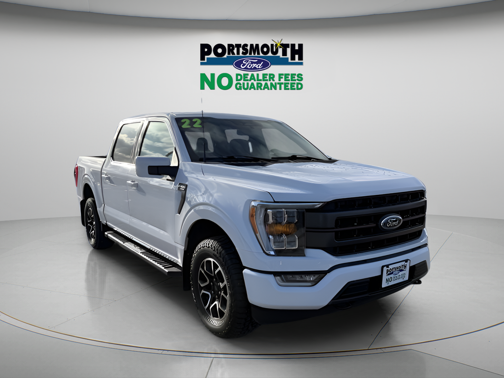 Oxford White 2022 Ford F-150 Lariat SuperCrew 4WD Pickup Truck Four-Wheel Drive Automatic