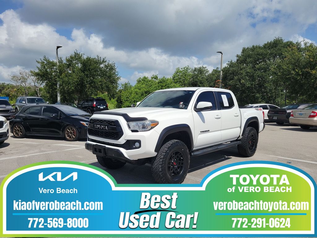 Super White 2017 Toyota Tacoma Pickup Truck Four-Wheel Drive 6-Speed Automatic