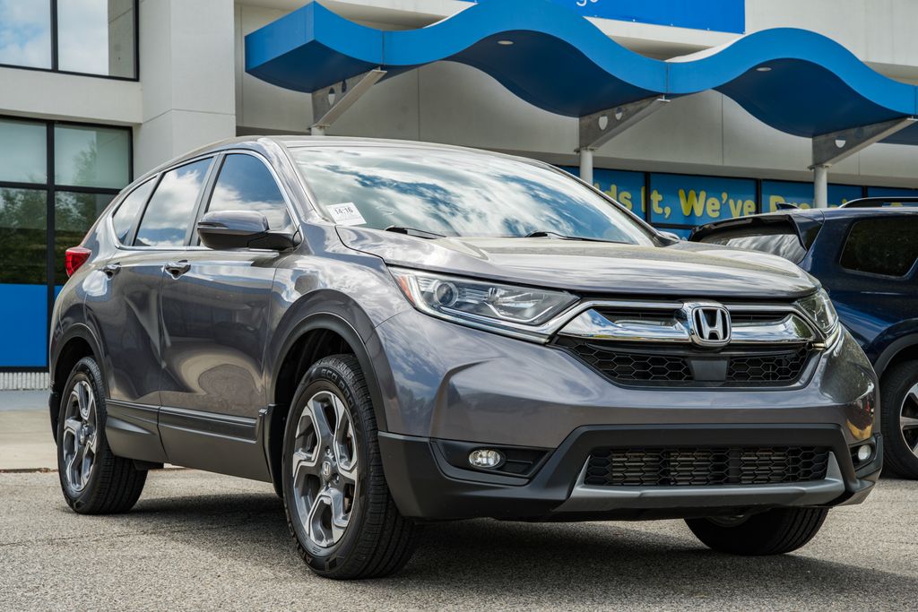Gray (Modern Steel Metallic) 2018 Honda CR-V EX AWD SUV / Crossover All-Wheel Drive Continuously Variable Transmission