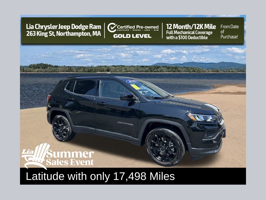 Diamond Black Crystal Pearlcoat 2025 Jeep Compass SUV / Crossover Four-Wheel Drive 8-Speed Automatic