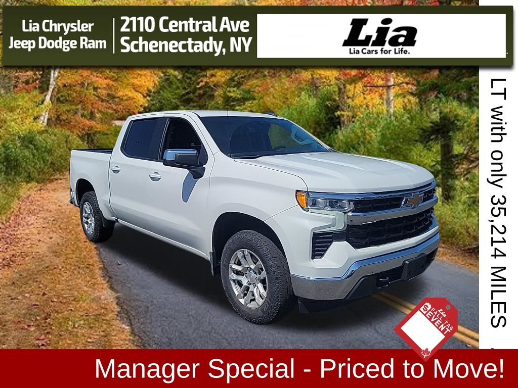 Summit White 2022 Chevrolet Silverado 1500 Pickup Truck Four-Wheel Drive 8-Speed Automatic
