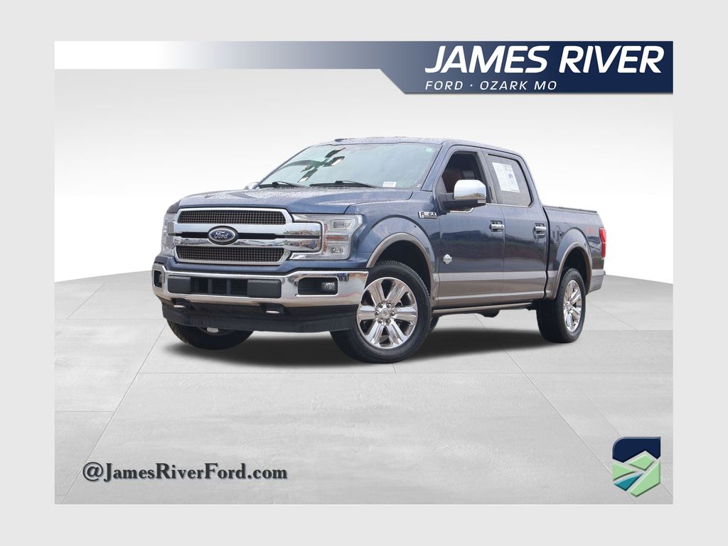 Blue 2020 Ford F-150 Pickup Truck Four-Wheel Drive Automatic