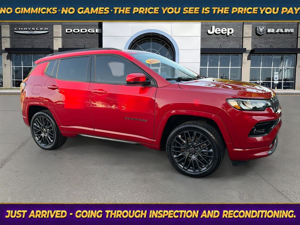 Redline Pearlcoat 2023 Jeep Compass SUV / Crossover Four-Wheel Drive 8-Speed Automatic