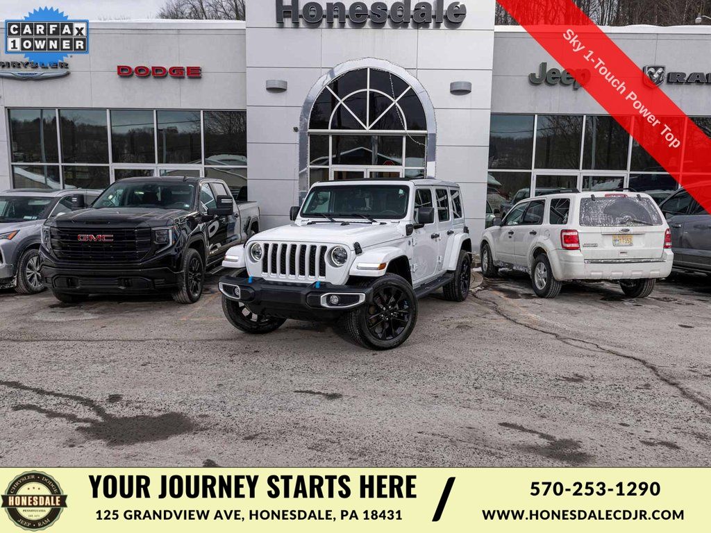 Bright White Clearcoat 2023 Jeep Wrangler 4xe SUV / Crossover Four-Wheel Drive 8-Speed Automatic